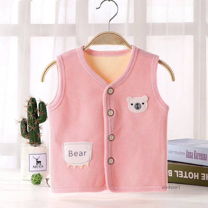 Kids Velvet Vest for Autumn/Winte