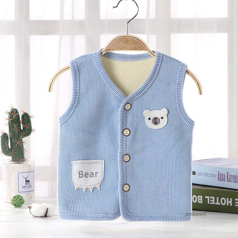 Kids Velvet Vest for Autumn/Winte