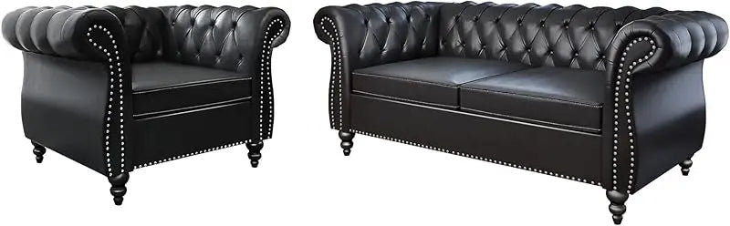 Living Room 3-piece Leather Sofa Set