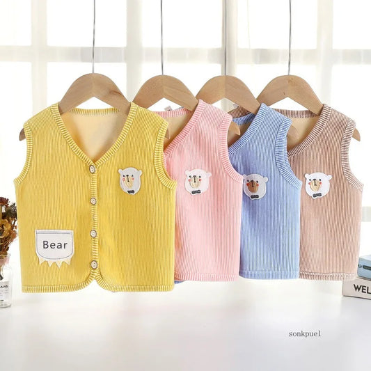 Kids Velvet Vest for Autumn/Winte
