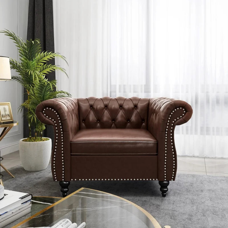 Living Room 3-piece Leather Sofa Set
